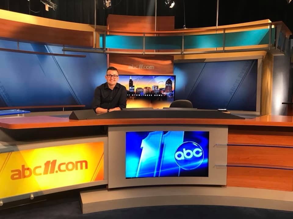 Danny on set at ABC news