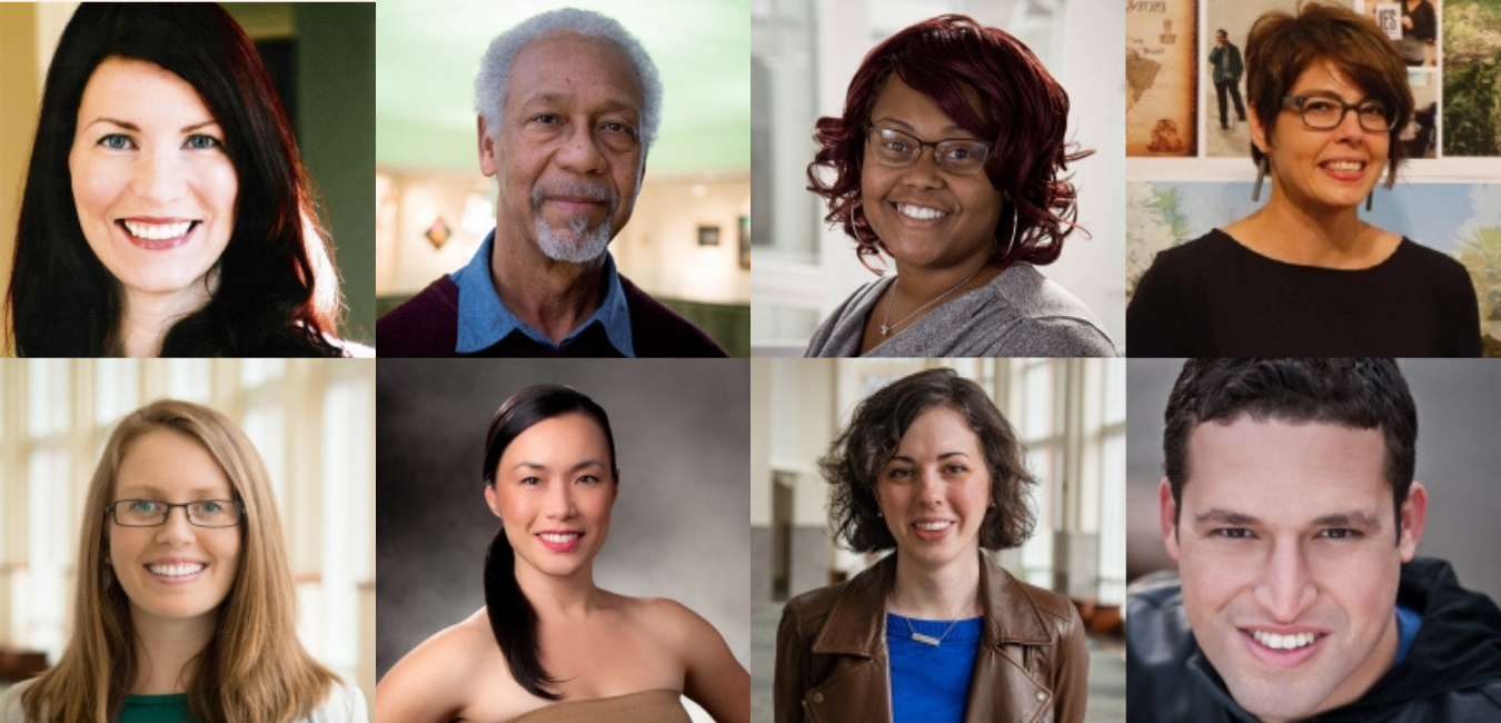 a collage of 8 faculty from across the college representing the diversity council; 6 women and two men