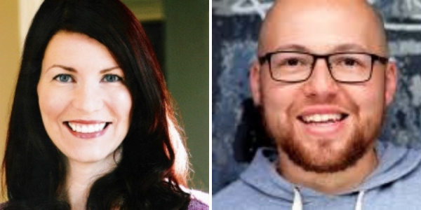 two headshots of theatre professors