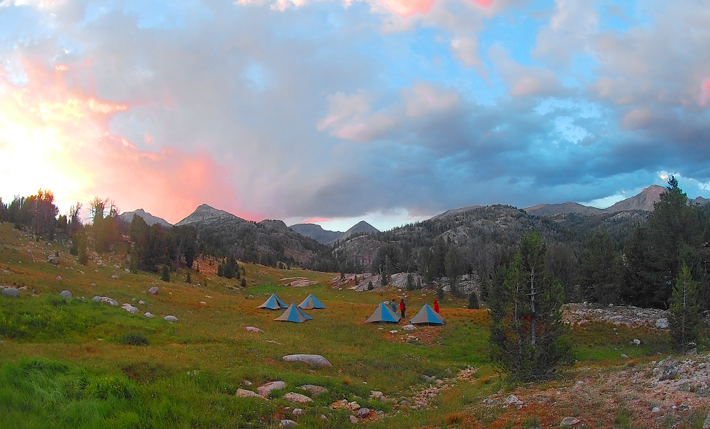 sunset at camp